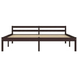Vidaxl bedframe massief grenenhout donkerbruin 160x200 cm