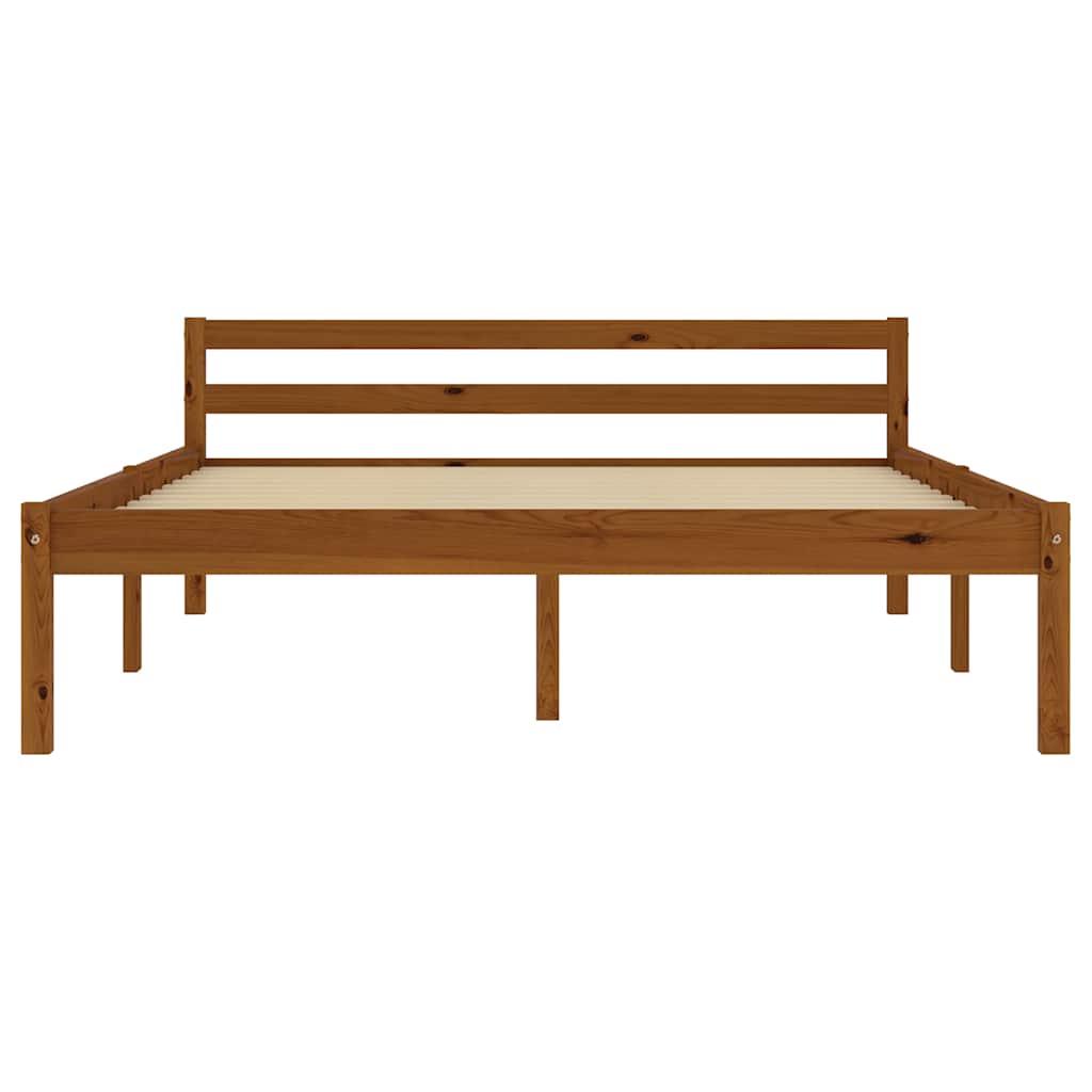Vidaxl bedframe massief grenenhout honingbruin 120x200 cm