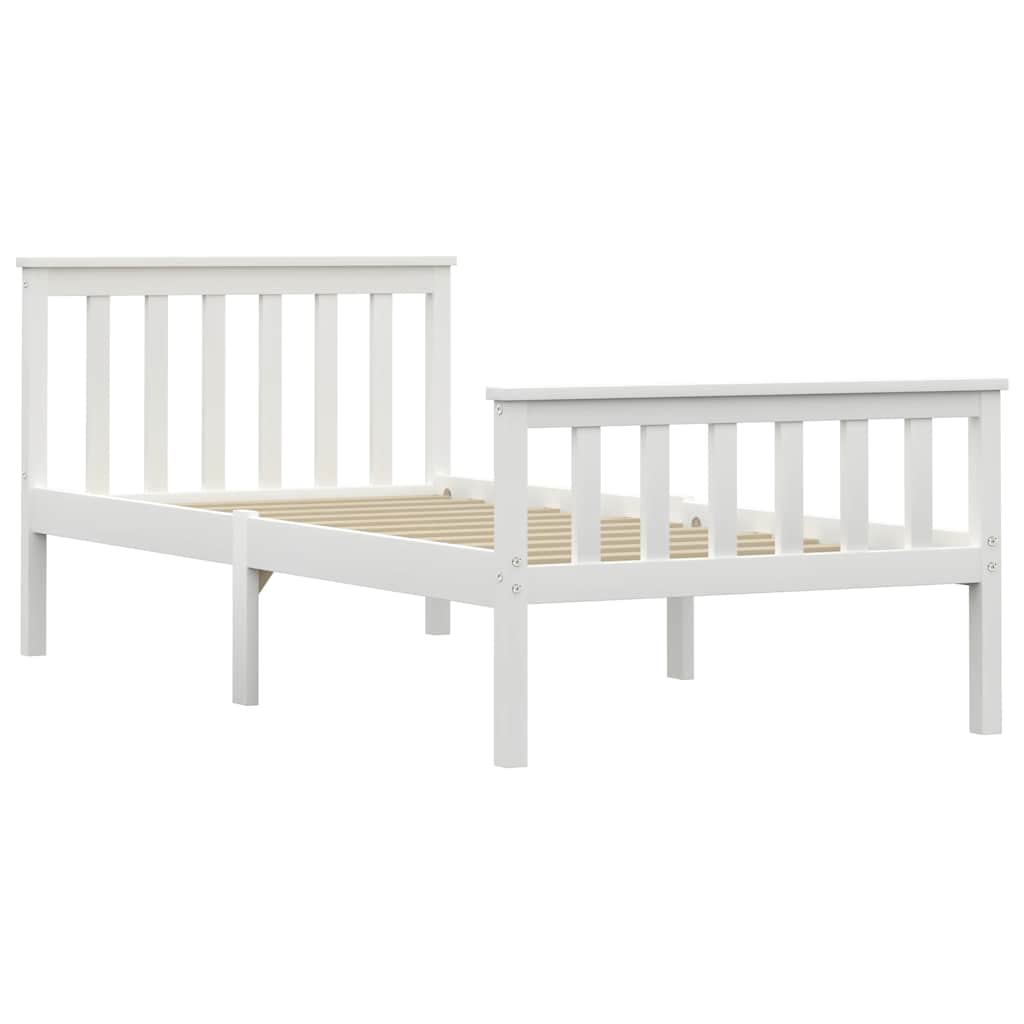 Vidaxl bedframe massief grenenhout wit 100x200 cm