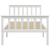 Vidaxl bedframe massief grenenhout wit 100x200 cm