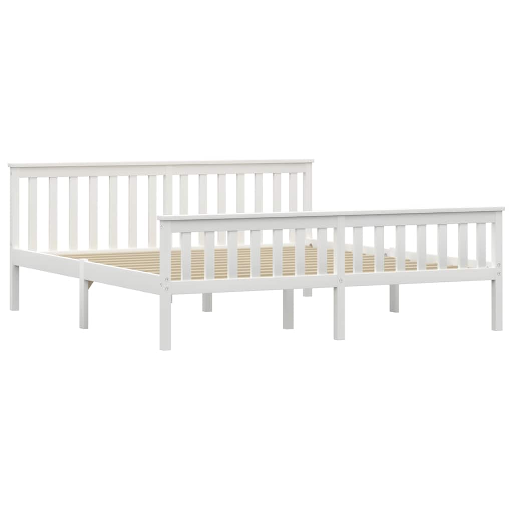 Vidaxl bedframe massief grenenhout wit 180x200 cm