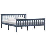 Vidaxl bedframe massief grenenhout grijs 160x200 cm