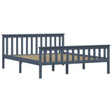 Vidaxl bedframe massief grenenhout grijs 160x200 cm
