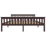 Vidaxl bedframe massief grenenhout donkerbruin 180x200 cm