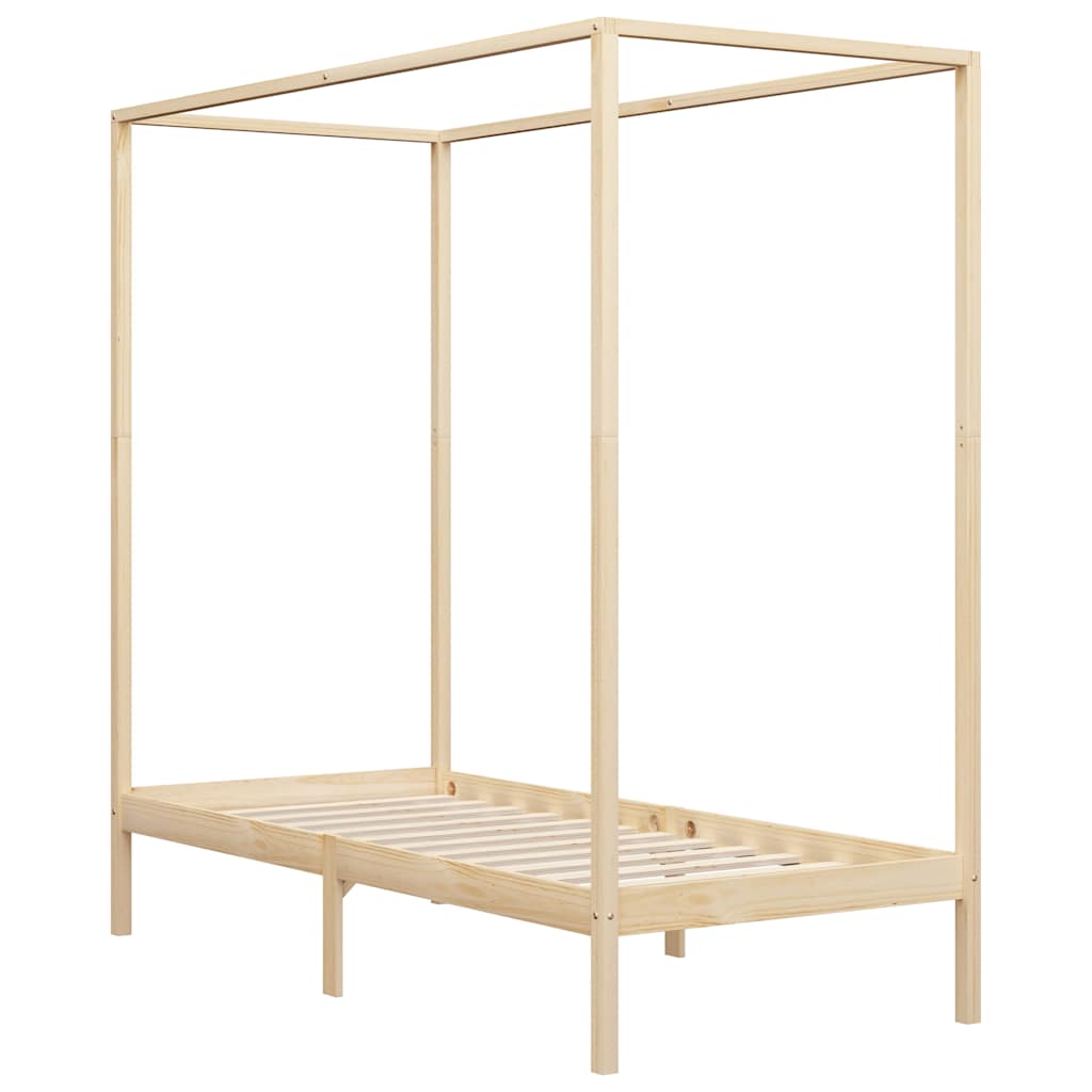 Vidaxl hemelbedframe massief grenenhout 100x200 cm