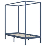 Vidaxl hemelbedframe massief grenenhout grijs 90x200 cm