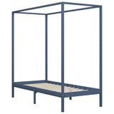 Vidaxl hemelbedframe massief grenenhout grijs 100x200 cm