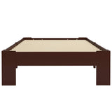 Vidaxl bedframe massief grenenhout donkerbruin 100x200 cm