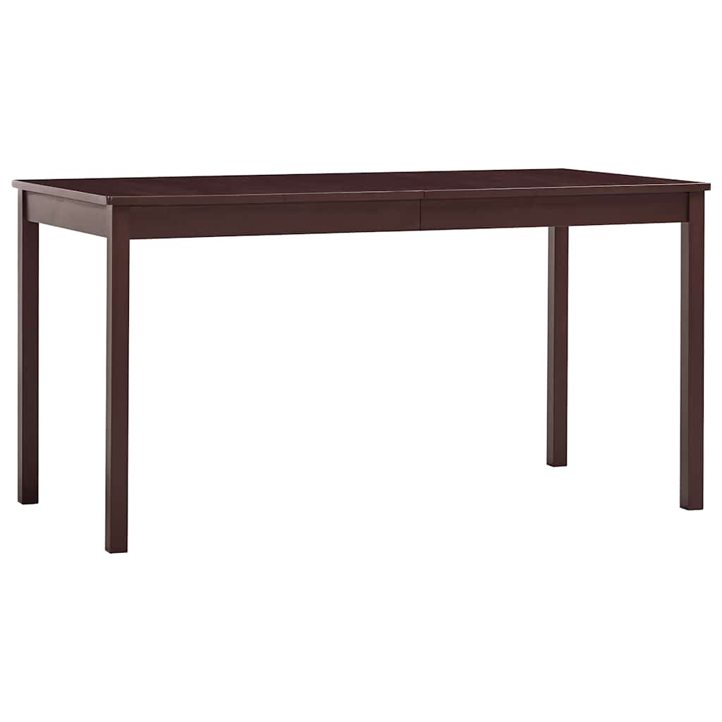 Vidaxl eettafel 140x70x73 cm grenenhout donkerbruin