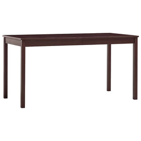 Vidaxl eettafel 140x70x73 cm grenenhout donkerbruin