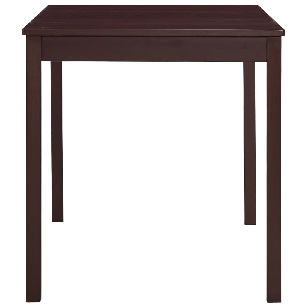 Vidaxl eettafel 140x70x73 cm grenenhout donkerbruin