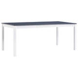Vidaxl eettafel 180x90x73 cm grenenhout wit en grijs