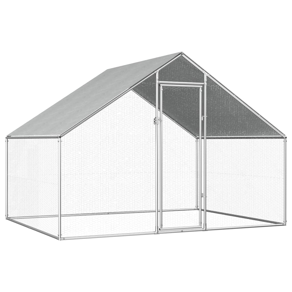 Vidaxl Chicken Coop 2,75x2x1,92 m galvanizovaná ocel