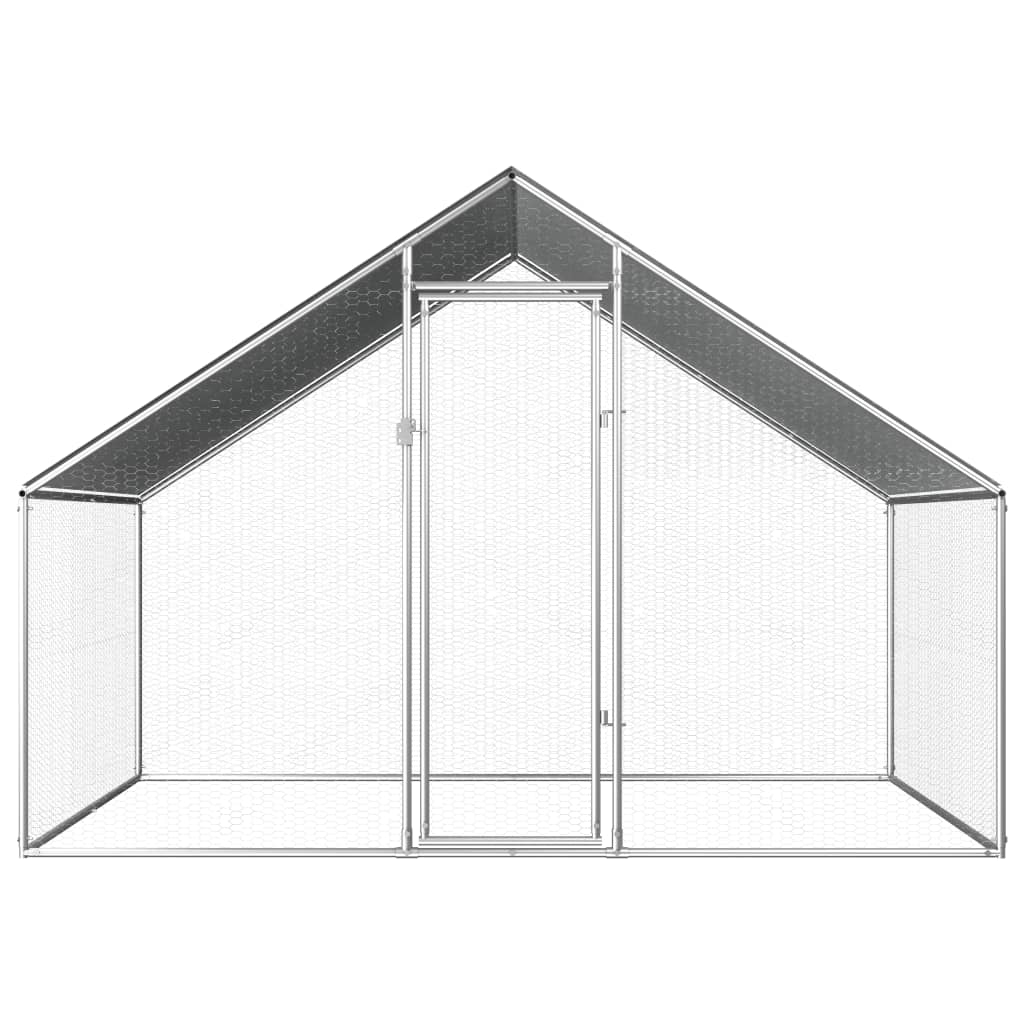 Vidaxl Chicken Coop 2.75x2x1.92 M Galvaniseret stål