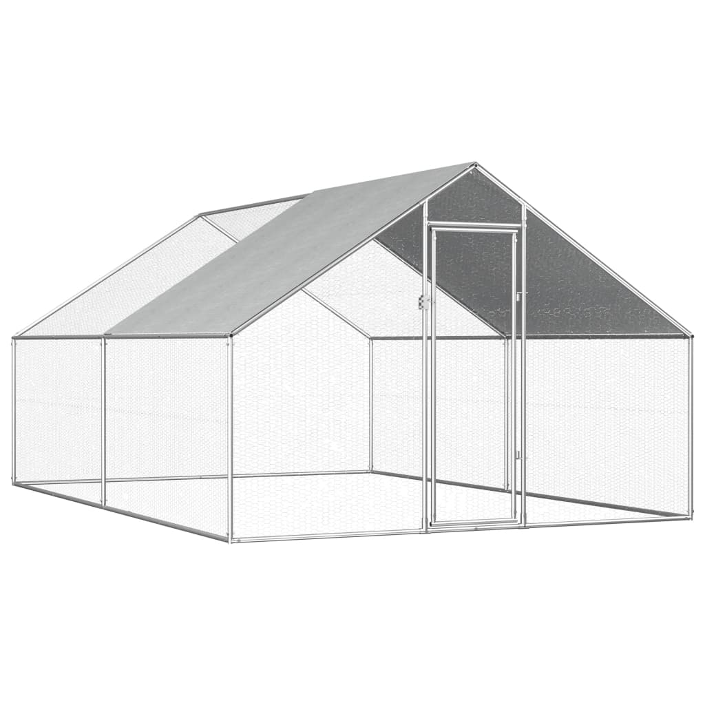 Vidaxl Chicken Coop 2.75x4x1.92 M de acero galvanizado