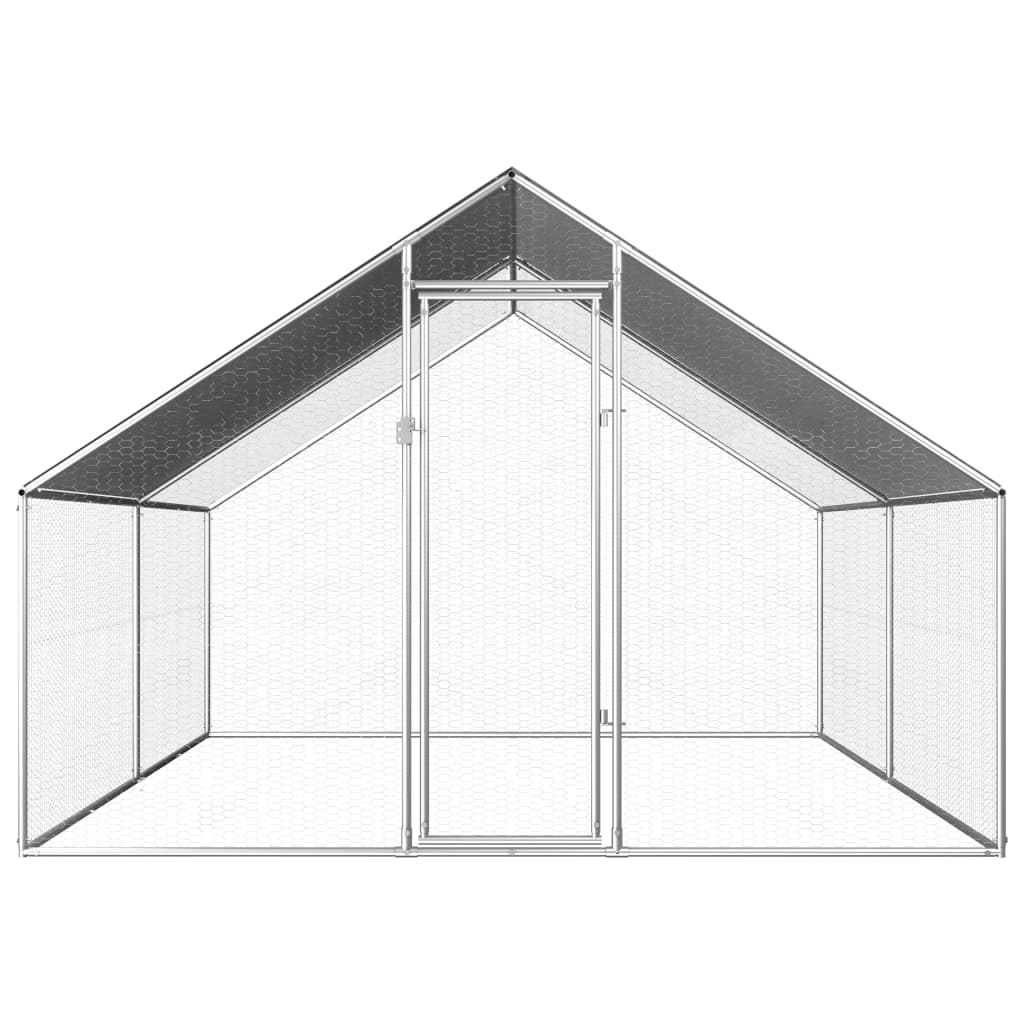 Vidaxl Chicken Coop 2,75x4x1,92 m Galvanisé en acier