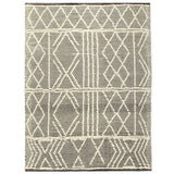 Vidaxl rug Hand huet 120x170 cm Black a Wäiss gewollt