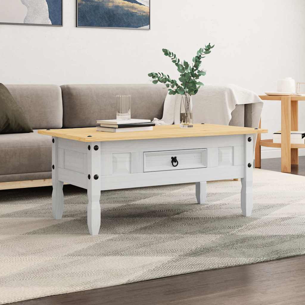 Vidaxl salontafel 100x55x44 cm mexicaans grenenhout corona-stijl wit