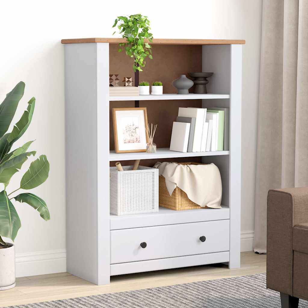 Vidaxl boekenkast panama range 80x35x110 cm massief grenenhout wit