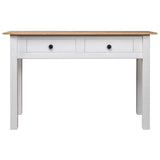 Vidaxl wandtafel panama range 110x40x72 cm massief grenenhout wit