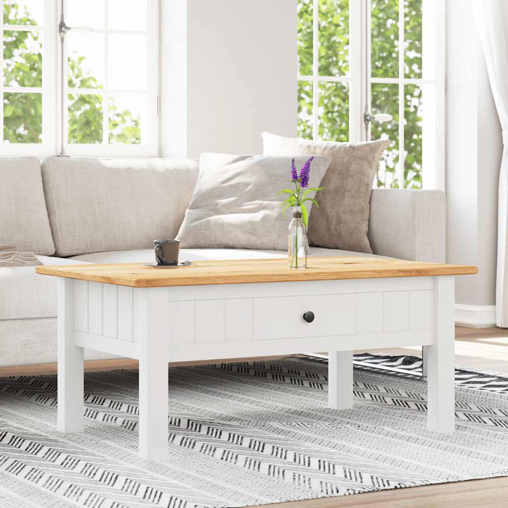 Vidaxl salontafel panama range 100x60x43,5 cm massief grenenhout wit