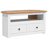 Vidaxl tv-hoekkast panama range 93x49x49 cm massief grenenhout wit