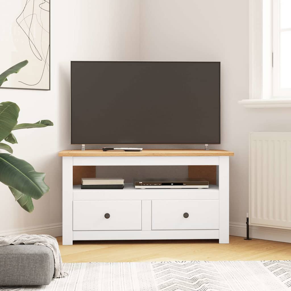 Vidaxl tv-hoekkast panama range 93x49x49 cm massief grenenhout wit