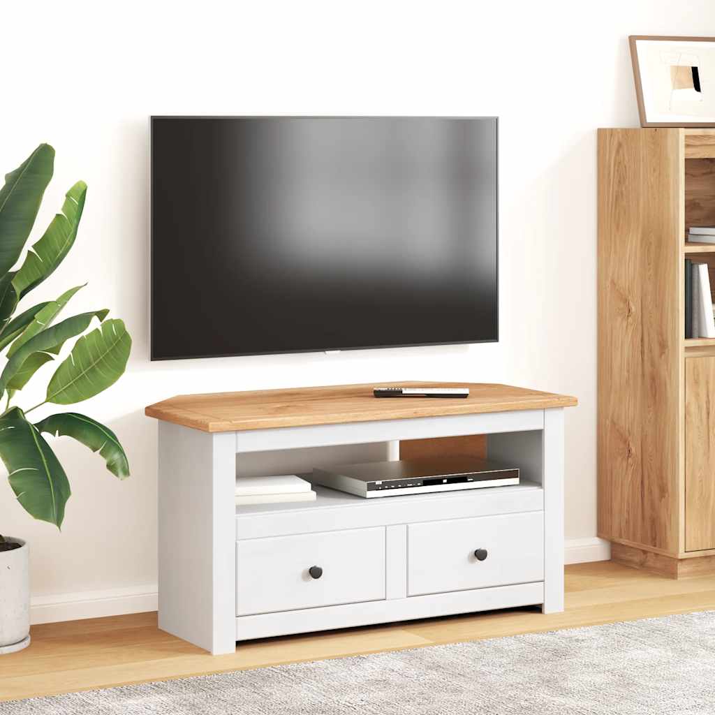 Vidaxl tv-hoekkast panama range 93x49x49 cm massief grenenhout wit