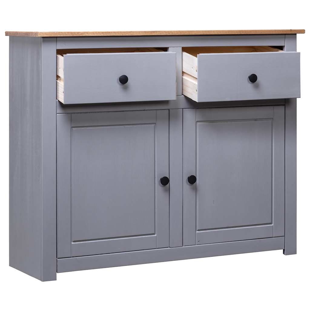 Vidaxl dressoir panama range 93x40x80 cm massief grenenhout grijs