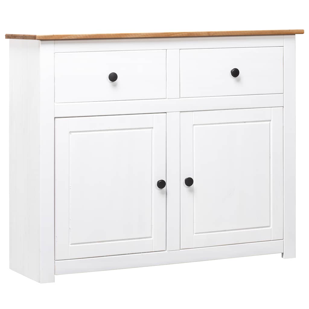 Vidaxl dressoir panama range 93x40x80 cm massief grenenhout wit
