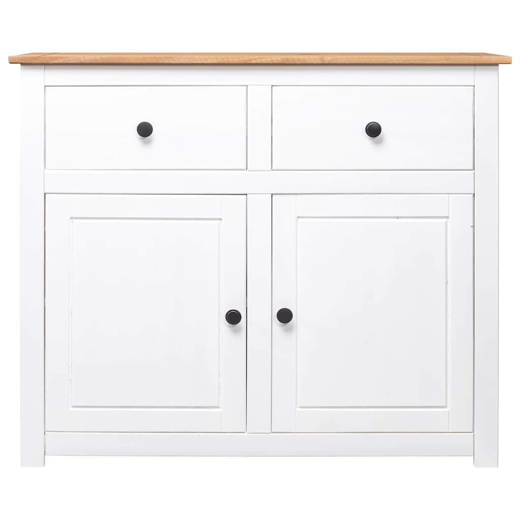 Vidaxl dressoir panama range 93x40x80 cm massief grenenhout wit
