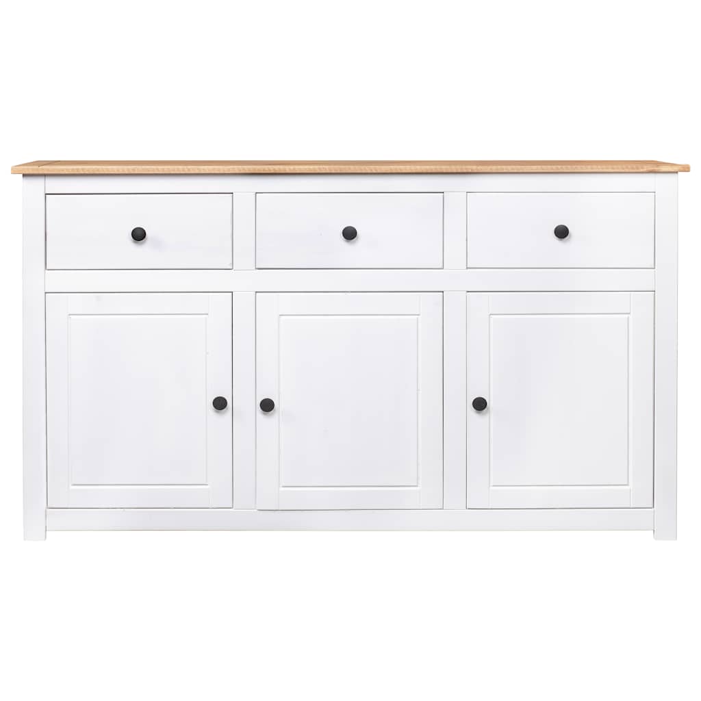 Vidaxl dressoir panama range 135x40x80 cm massief grenenhout wit