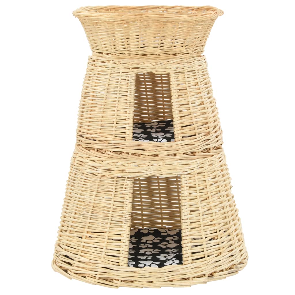 Vidaxl 3-piece cat basket set with pillows 47x34x60cm of course willows