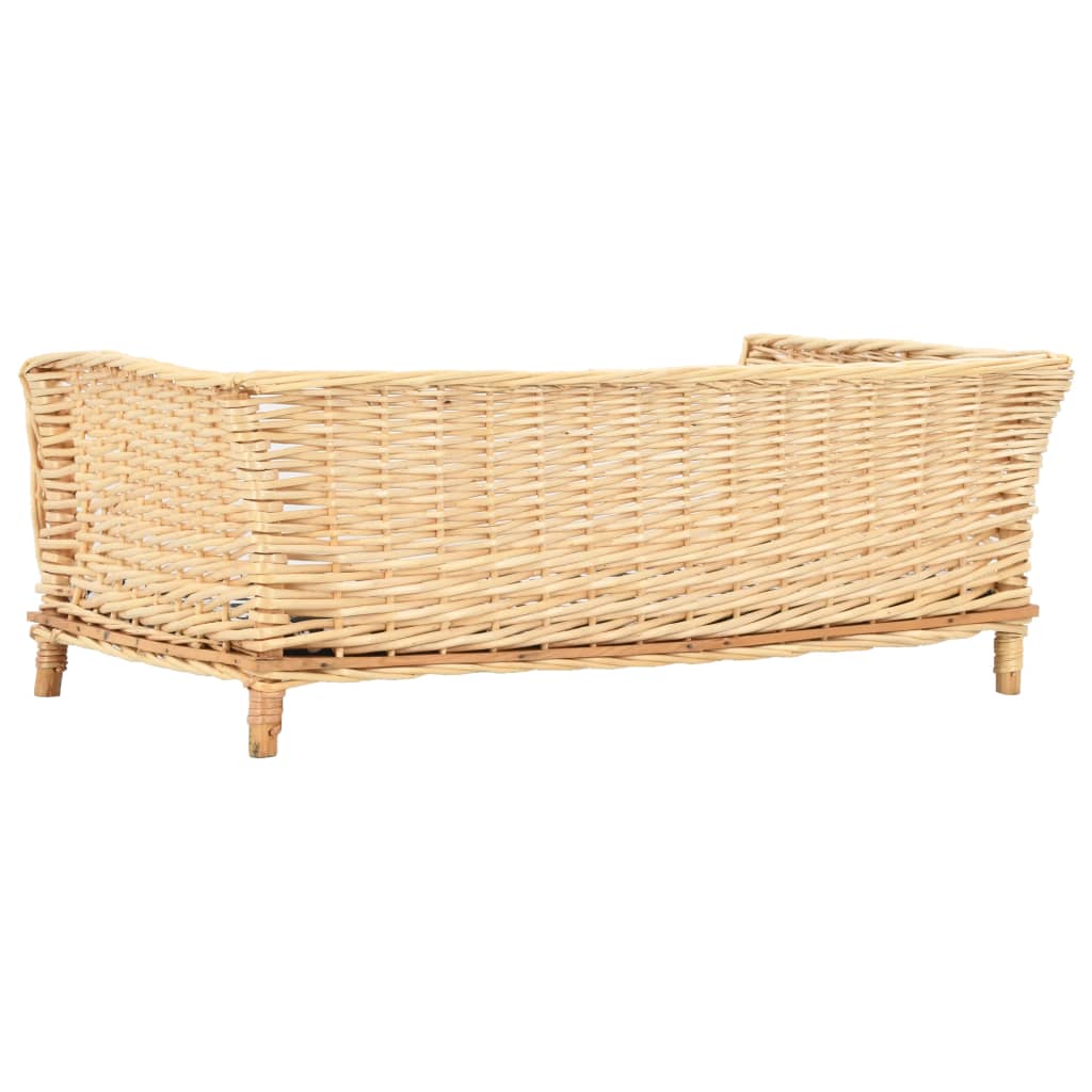 VidaXL dog basket with cushion 90x54x35 cm Natural willows