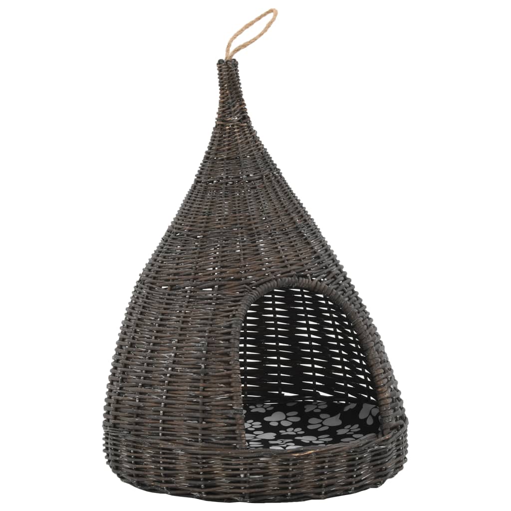 Vidaxl Cat Haus mam Këssen Tipi 40x60 cm Natural Willows Grey