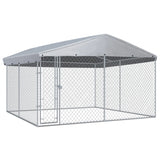 Vidaxl Hond Kennel fir dobausse mam Daach 382x382x22 cm