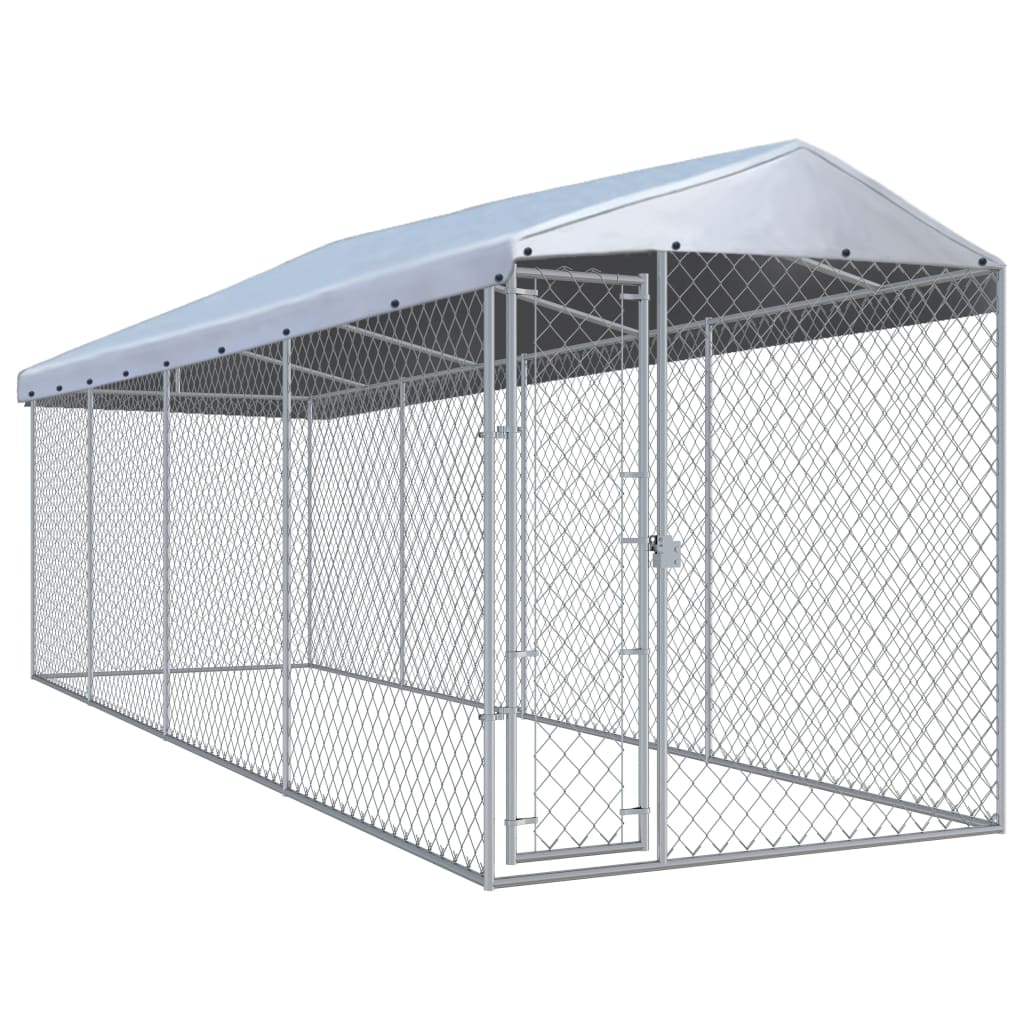 Vidaxl Dog Kennel pro venku se střechou 760x190x225 m