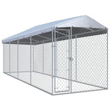 Vidaxl hundkennel för utanför med tak 760x190x225 m