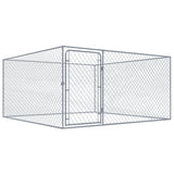 Vidaxl Dog Kennel per l'acciaio zincato 2x2x1 m esterno