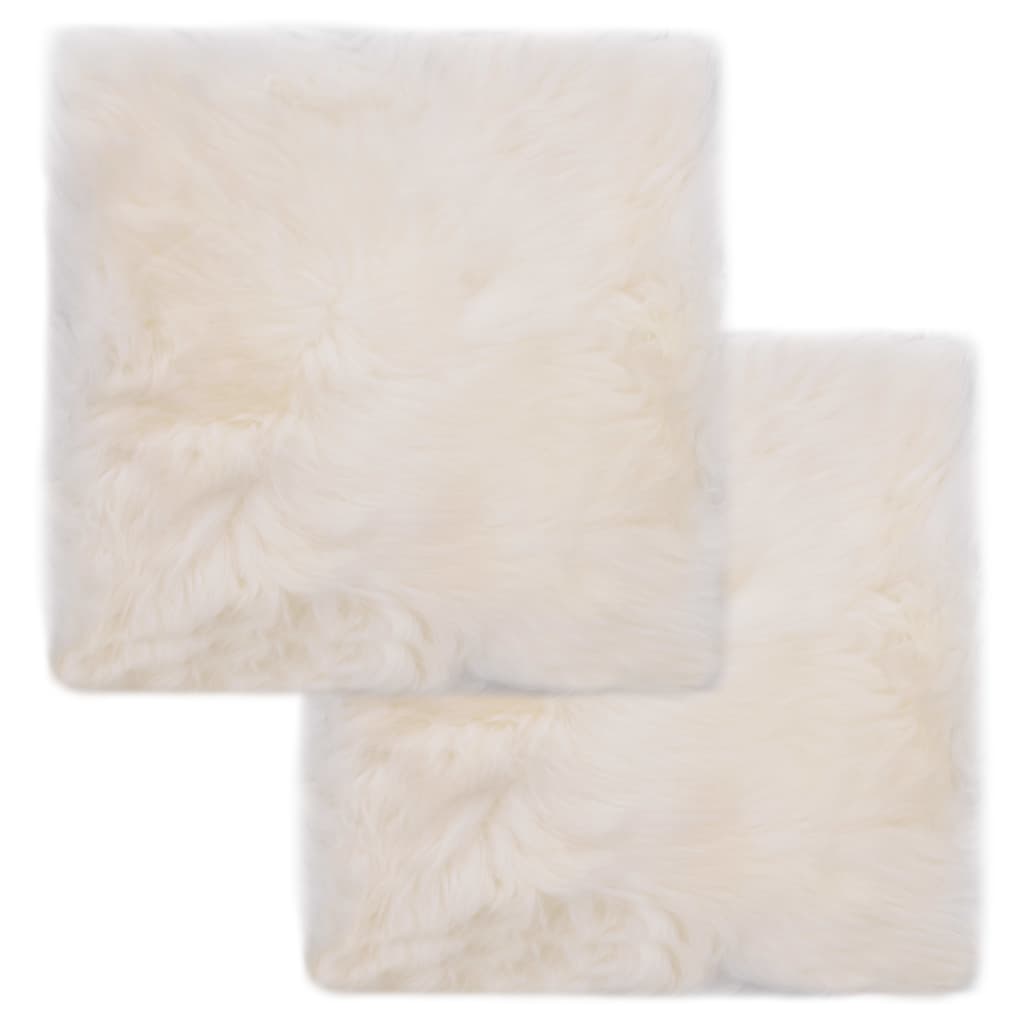 Polštáře židle Vidaxl 2 st 40x40 cm Real Sheepskin White