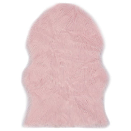 Vidaxl vloerkleed 60x90 cm kunstschapenvacht roze