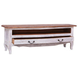 Vidaxl tv-meubel 120x30x40 cm massief mahoniehout wit