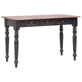Vidaxl bureau met 3 lades 117x57x75 cm massief mahoniehout