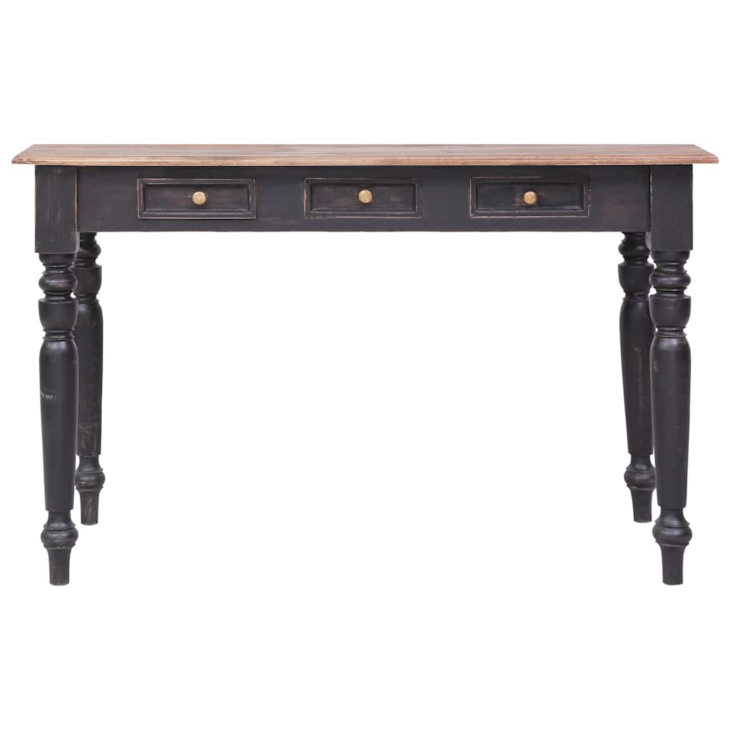 Vidaxl bureau met 3 lades 117x57x75 cm massief mahoniehout