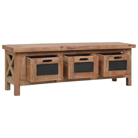 Vidaxl tv-meubel met 3 lades 120x30x40 cm massief mahoniehout