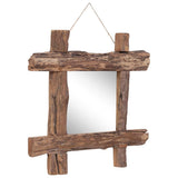 Vidaxl Mirror Wood Blocks 50x50 cm genanvendt teak naturlig