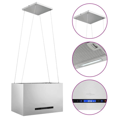 Vidaxl afzuigkap hangend met aanraaksensor lcd 55 cm roestvrij staal