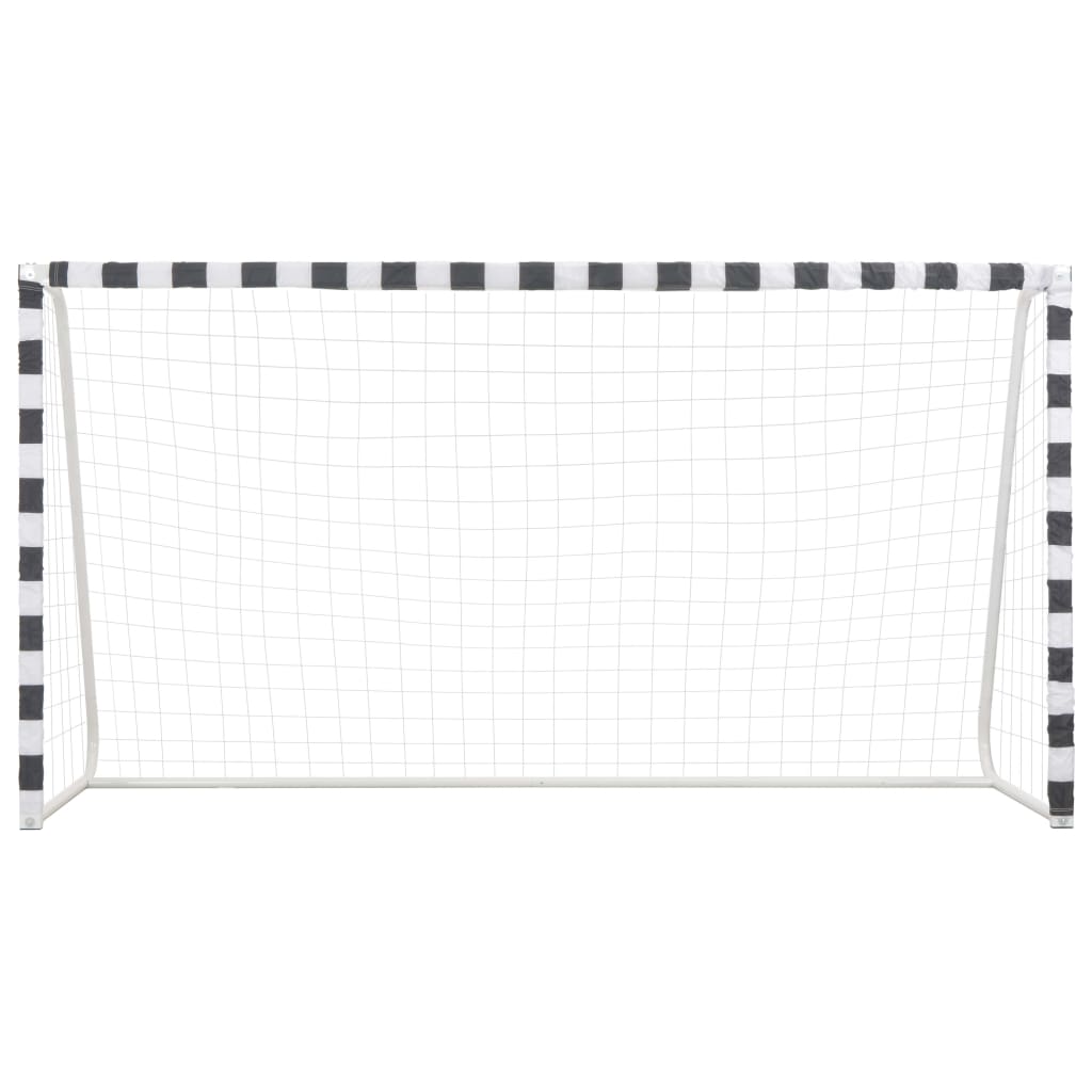 Vidaxl Fodboldmål 300x160x90 cm Metal Sort og hvid