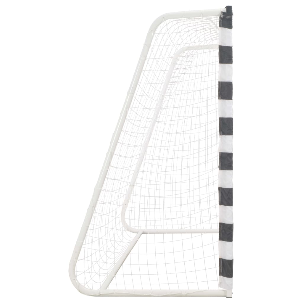 Vidaxl football goal 300x160x90 cm Metal Black and White