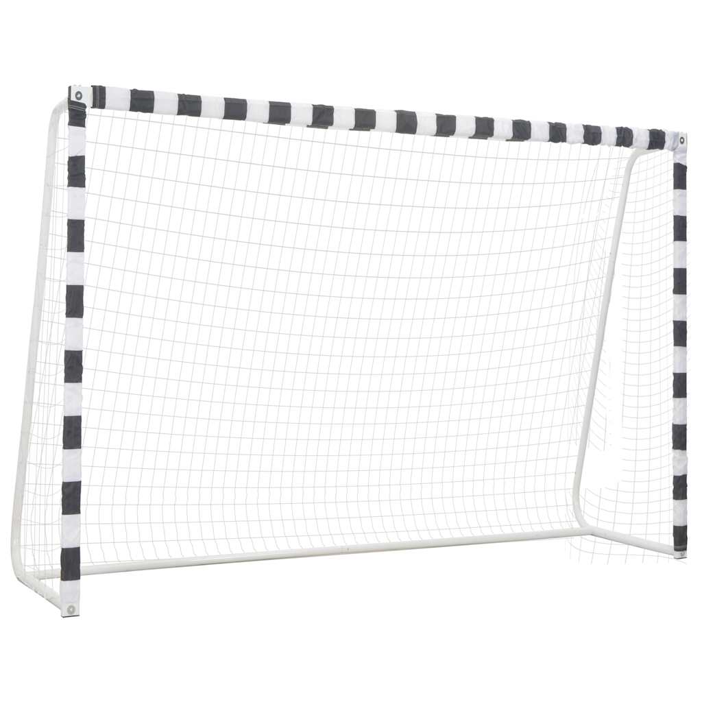 Vidaxl football goal 300x200x90 cm Metal Black and White